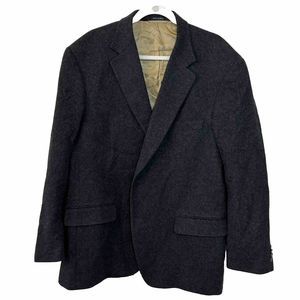 IBIZA Model- Bossa charcoal‎ gray Flannel 100% camelhair sport coat 46R